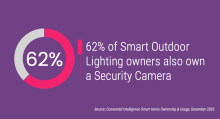 62% of Smart Outdoor Lighting owners also own a Security Camera